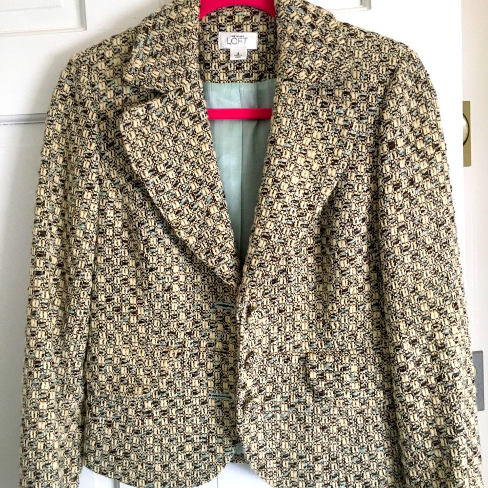 Anne Taylor Loft tweed blazer